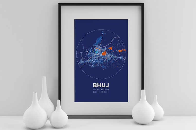Bhuj Map Posters